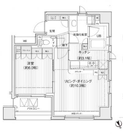 新富町駅 徒歩4分 3階の物件間取画像